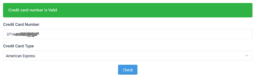 Validatore di Carte di Credito