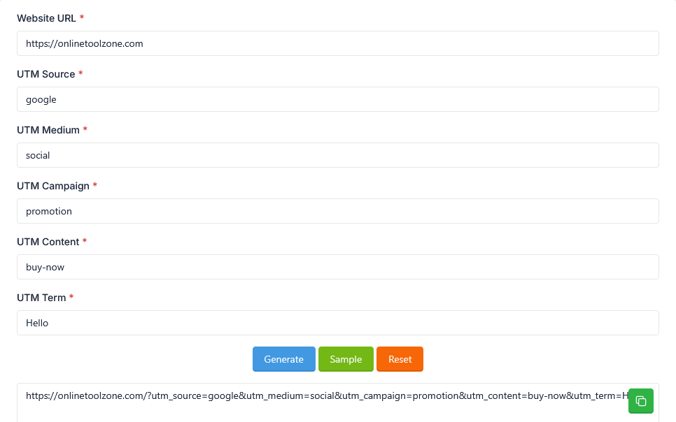 UTM Builder Tool
