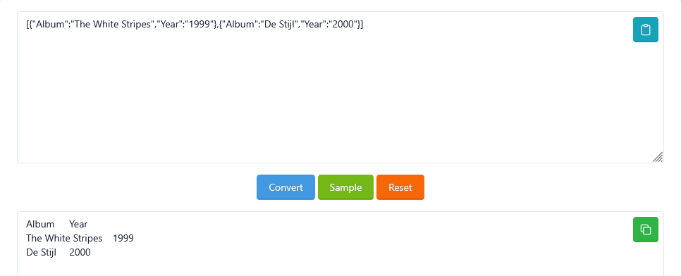 JSON থেকে TSV কনভার্টার টুল