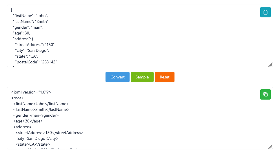 JSON to XML Converter Tool