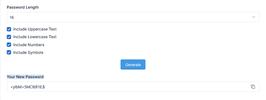 Create Secure Random Password Online