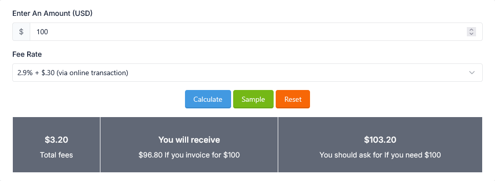 PayPal Fee Calculator Tool