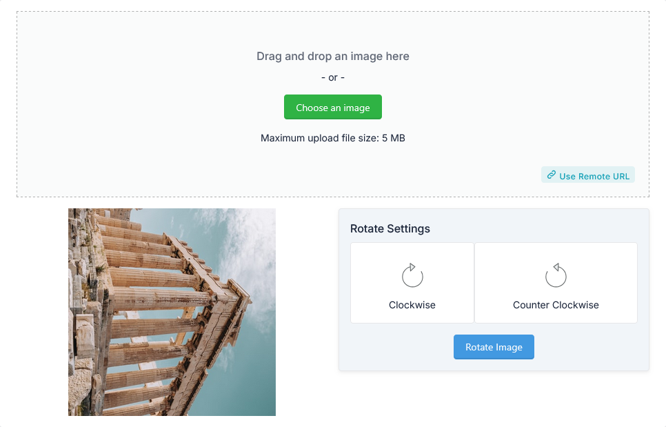 Rotate Image Tool