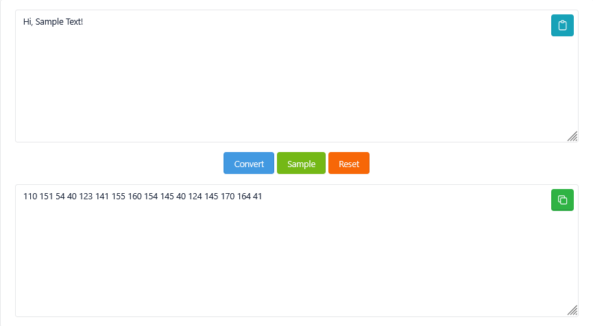 Outil Convertisseur de Texte en Octal