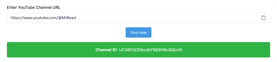 Инструмент поиска ID канала YouTube